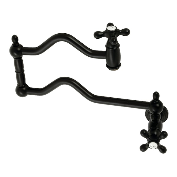 KS2100AX Heritage Wall Mount Pot Filler, Matte Black